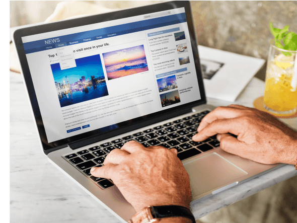 Pictures of people in an office